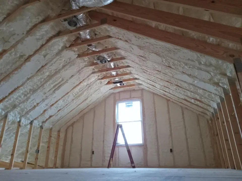 Spray foam roofing application for Crawl Space Insulation project in West Cocalico